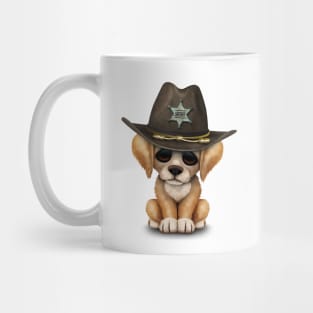 Cute Golden Retriever Puppy Dog Sheriff Mug